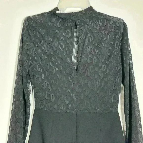 NWT BCBGeneration Women's Lace Sleeve Romper, Black, Size 6 - Picture 10 of 16